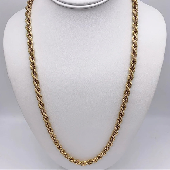 Monet Vintage Gold Twisted Rope Chain - Picture 2 of 3